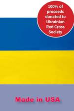 Ukraine flag made in USA profits to Ukraine Red Cross
